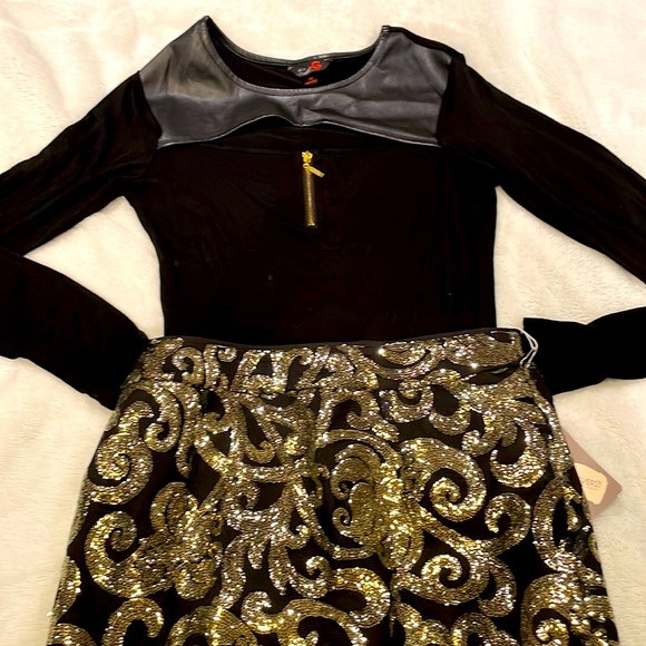 NWT Sequin midi skirt + two black tops - XS - Picture 7 of 12